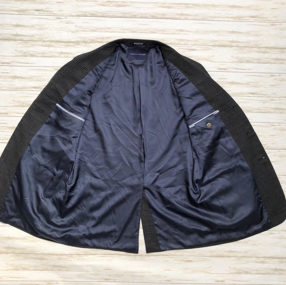 Tommy Hilfiger Tweed Plaid Sports Blazer Coat - Picture 3 of 6